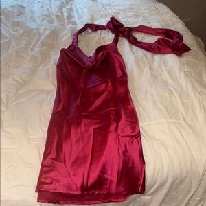 Altar'd State Vibrant Pink Satin Chemise